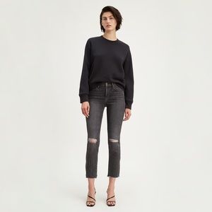 Levi’s - 724 High Rise Straight Jeans in Gray/Washed Black - Size 25